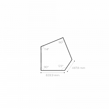 GIGACER LARGE PENTAGON 84x49 cm